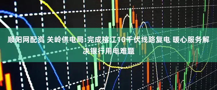 顺阳网配资 关岭供电局:完成榕江10千伏线路复电 暖心服务解决银行用电难题